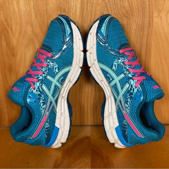 Womens 7.5 Asics Gel Excite 9 Athletic Shoes Blue Pink SEF1079 - Picture 6 of 8